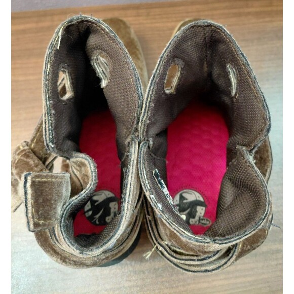 Justin Gypsy’s Brown Velvet Cowboy Booties Women's Size 6.5B - Picture 6 of 9